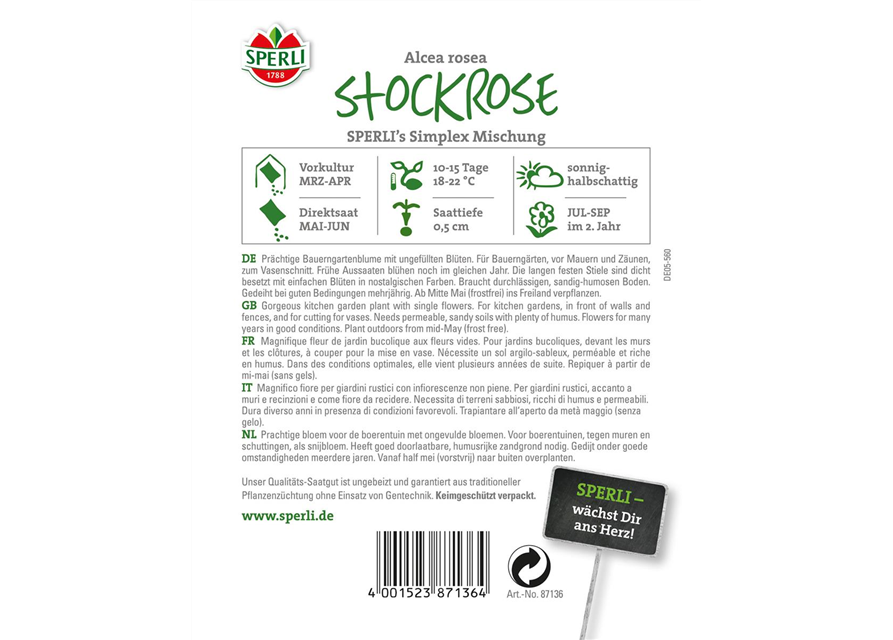 Einfachblühende Stockrose 'Simplex'