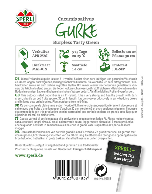 Gurke 'Burpless Tasty Green F1'