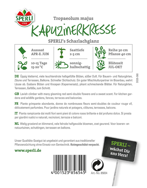 Kapuzinerkresse 'Scharlachglanz'