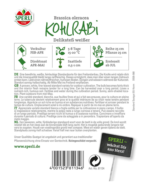 Kohlrabi 'Weißer Delikateß'