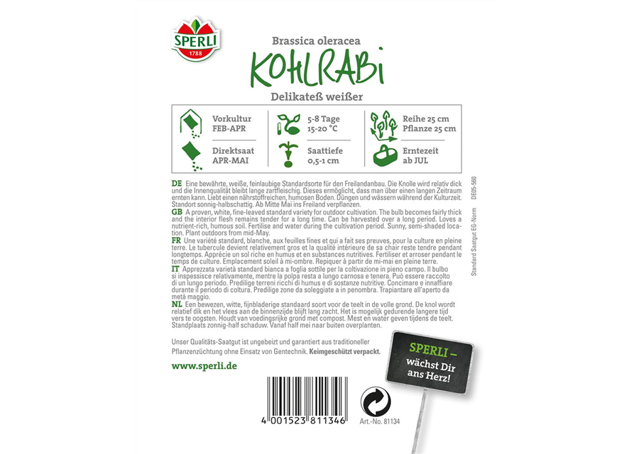 Kohlrabi 'Weißer Delikateß'