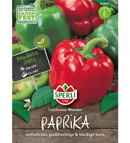 Paprika 'Californian Wonder'