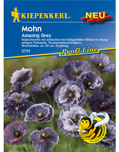 Klatsch-Mohn 'Amazing Grey'