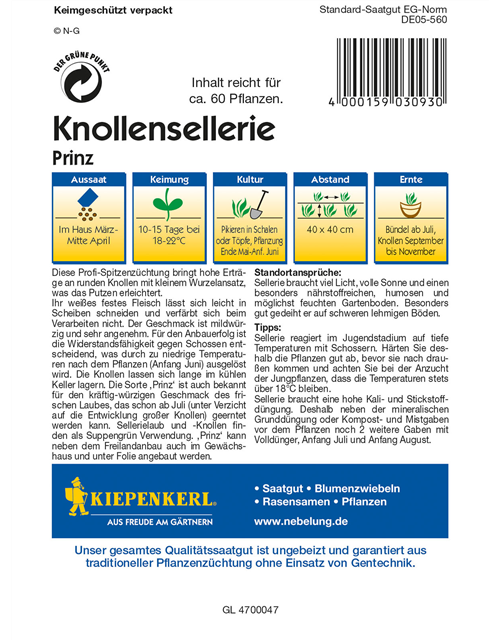 Knollensellerie 'Prinz'