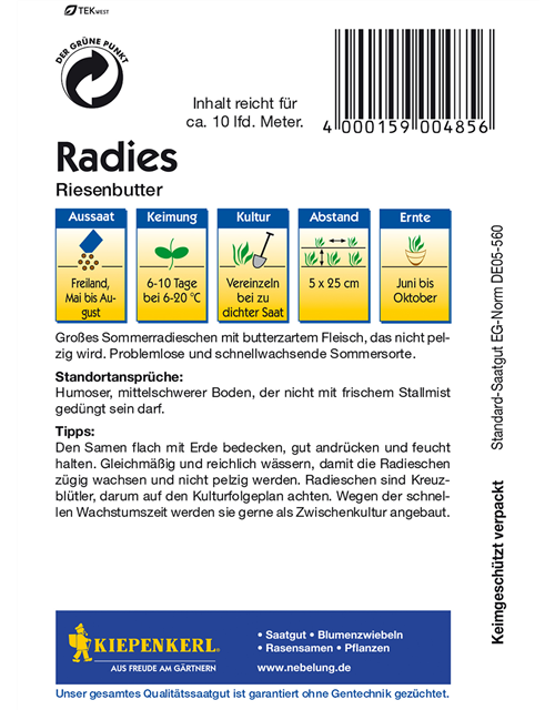 Radieschen 'Riesenbutter'