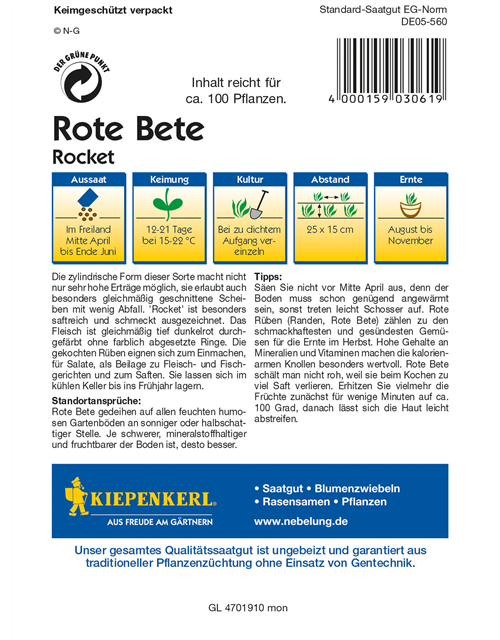 Rote Beete 'Rocket'