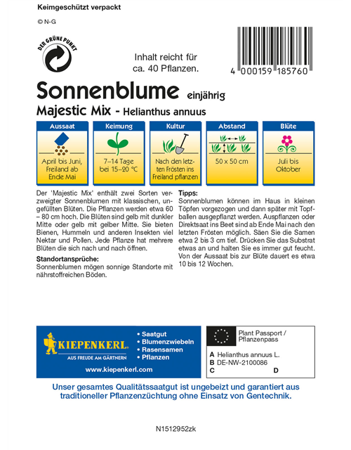 Sonnenblume 'Majestic Mix'