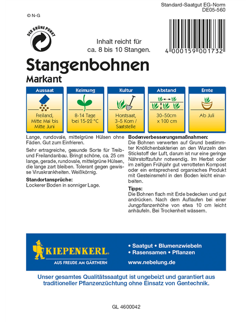 Stangenbohne 'Markant'