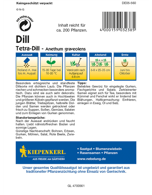 Tetra-Dill 'Tetra'