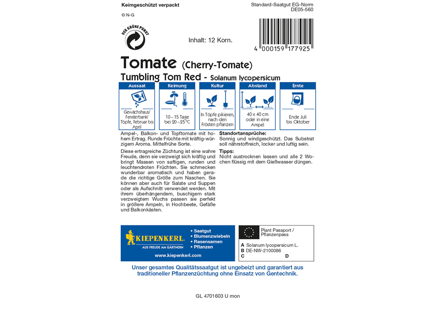 Tomate 'Tumbling Tom Red'