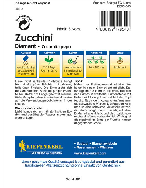 Zucchini 'Diamant F1'