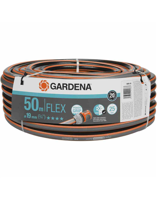 Gardena Gartenschlauch Comfort Flex 20 mm (3/4") 50 m mit PowerGrip bis 25 bar