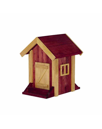 H.G-Vogel Vogelfutterhaus Hamburg 22 x 22 x 29 cm natur und rot 