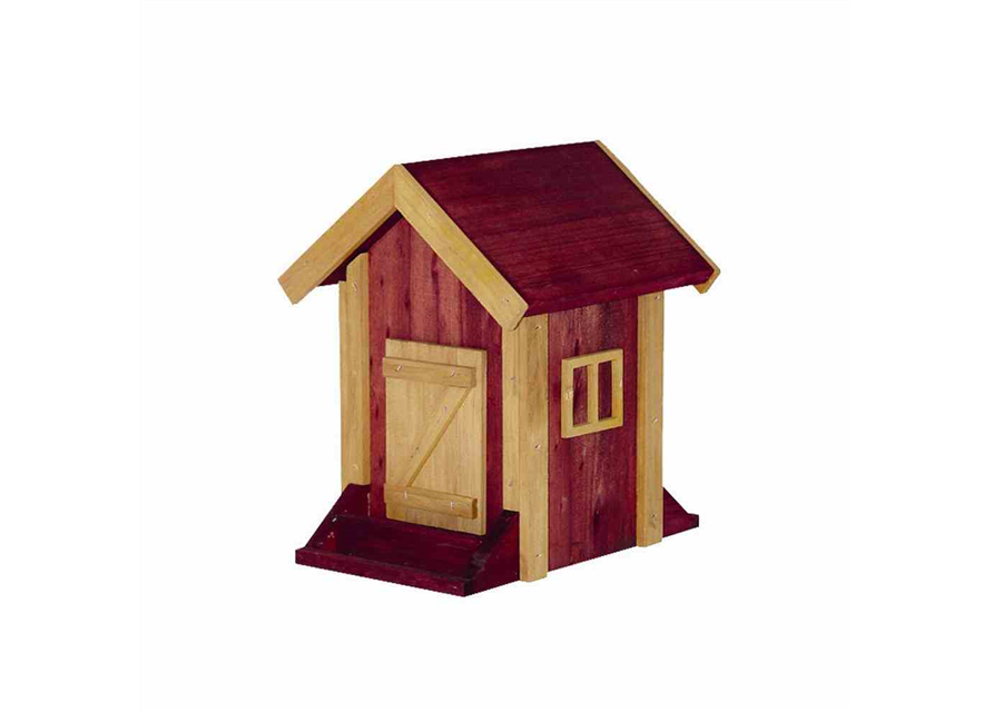 H.G-Vogel Vogelfutterhaus Hamburg 22 x 22 x 29 cm natur und rot 