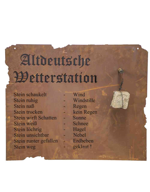 H.G-Deko Altdeutsche Wetterstation zum Hängen 80 x 70cm